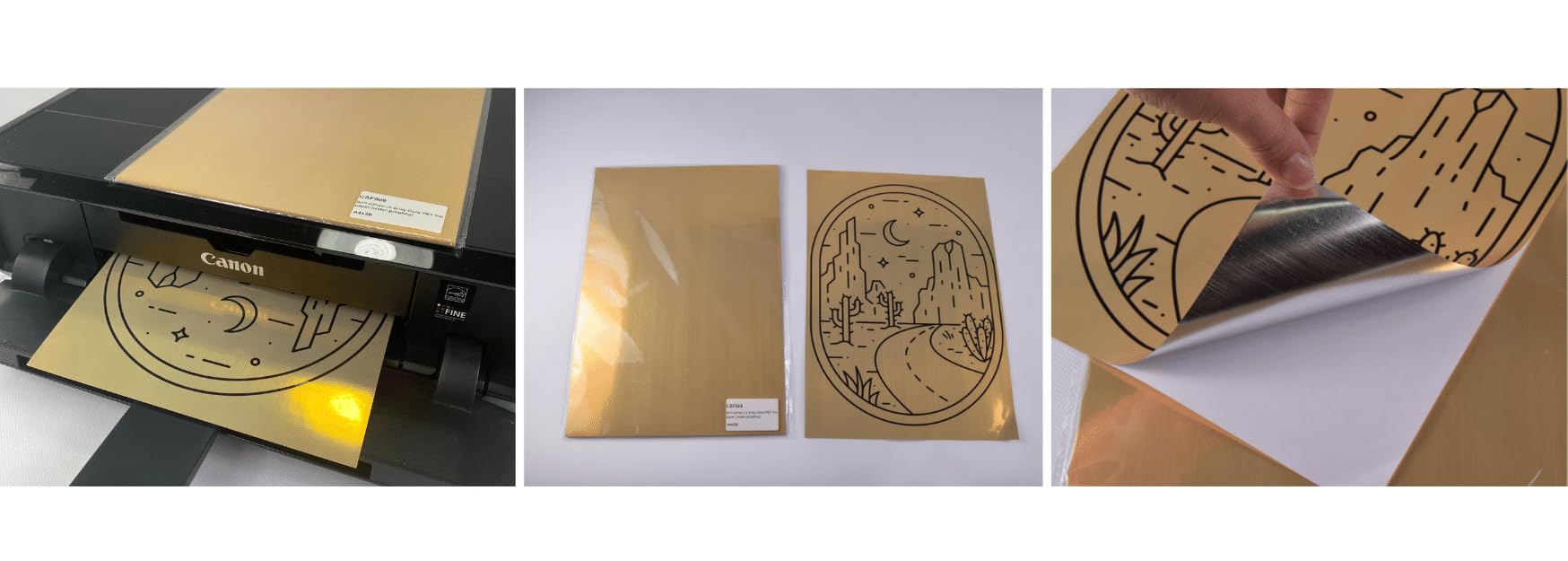 Samoprzylepny papier foto A4 135g/m2 Silky Gold