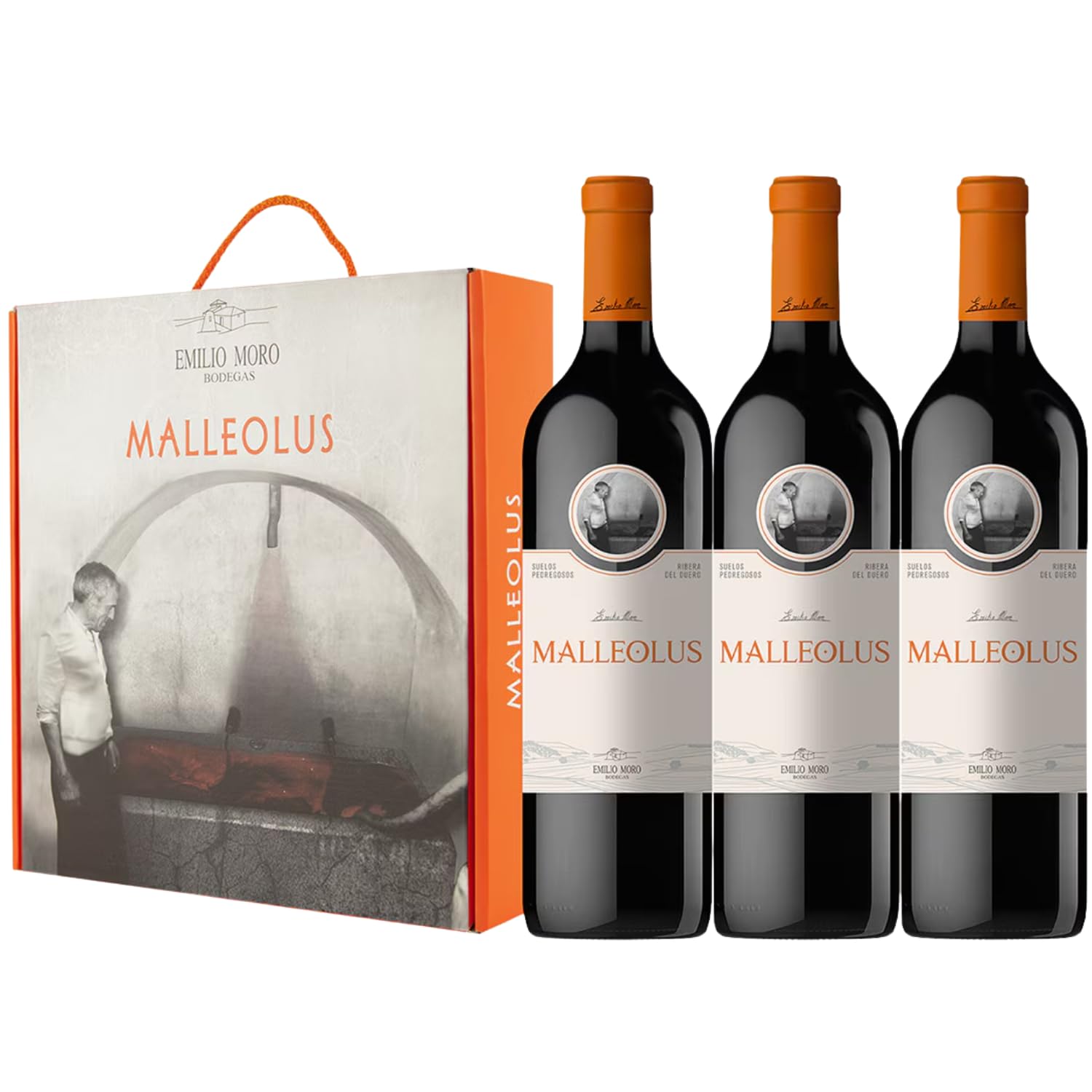 Malleolus - Vino Tinto Tempranillo | DO Ribera del Duero | Vendimia 2022 | Crianza en roble francés | Notas de frutos negros y especias | Cuerpo potente y equilibrado | 3 Botellas