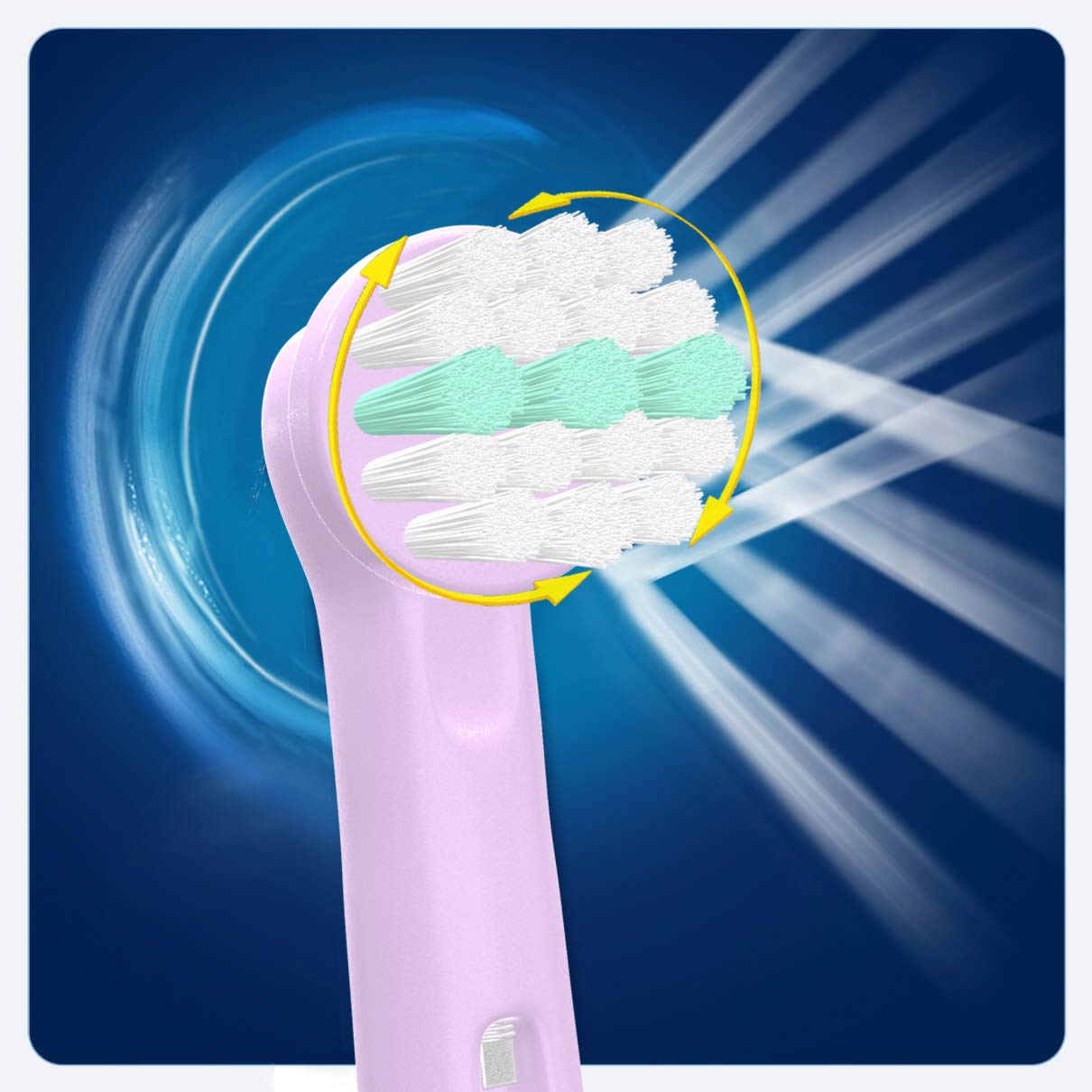YanBan 8pcs Kid's Toothbrush Head for Oral B Children Replacement Brush Heads for Braun Electric Rechargeable Toothbrush with Package - Image 3
