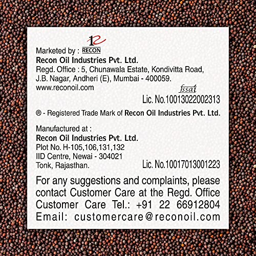 Image of Tez Premium Mustard Oil - 1 Litre Pouch, PT3 Kacchi Ghani Sarson Oil, 100% Pure & Natural, No Artifical Flavours & Preservatives, Has Natural Zing, Good For Heart (Pack of 2)