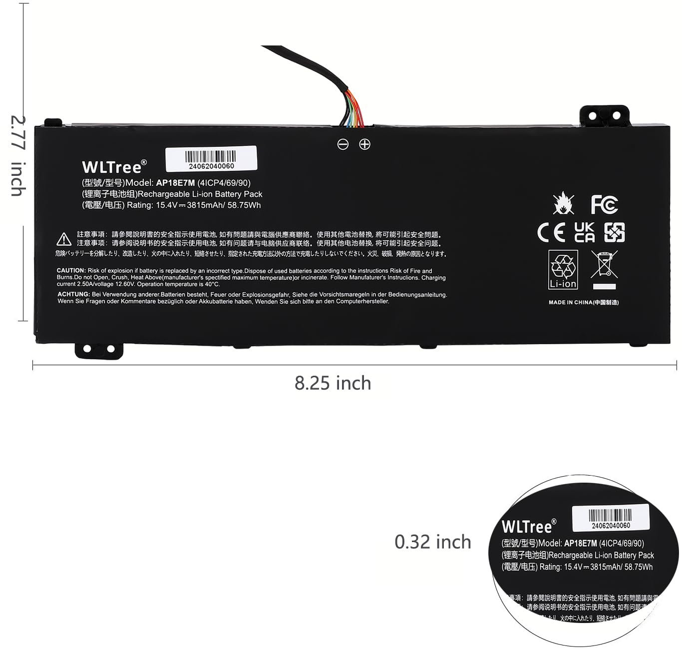 AP18E8M AP18E7M Batteria per Portatile Acer Nitro 5 AN515-54 AN515-55 AN515-56 AN515-57 AN515-58 AN515-43/44 AN515-45 AN517-51/52 AN715-51 Aspire A715-74G Predator Triton 300 PT315-52 Battery