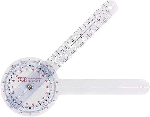 Vista 6 de Ever Ready First Aid Goniómetro de plástico de 12" ISOM de 360 grados - 2