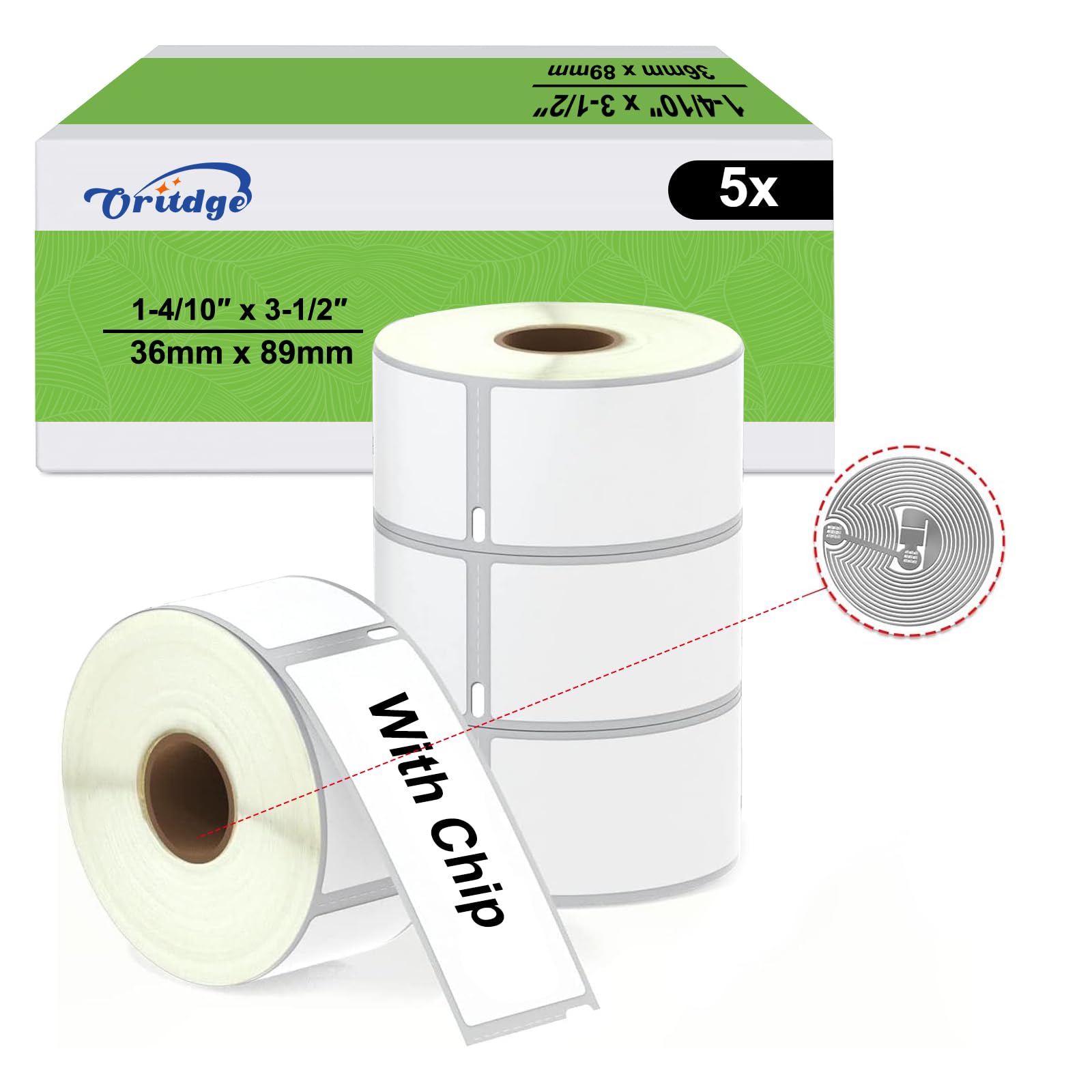 4 Rotoli da 99012 Etichette 36 mm x 89 mm per DYMO LW etichette di ritorno S072240 compatibile per DYMO Labelwriter 550 5XL Labelwriter 450 4XL