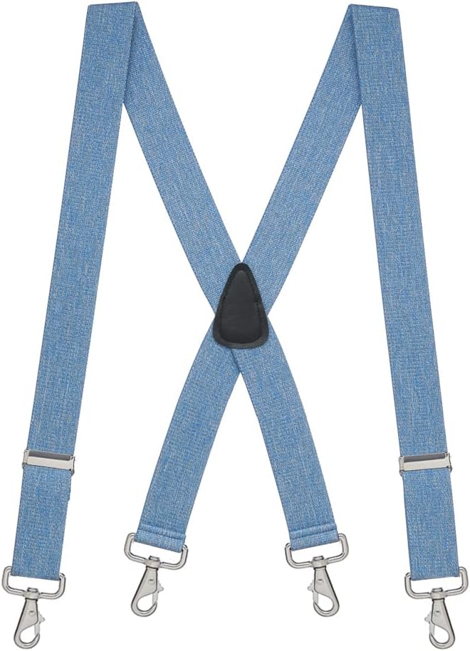 Suspender Store Solid Color Suspenders - 1.5-Inch Wide - X-Back - Trigger Snap - 9 Color & 4 Sizes Including Big & Tall