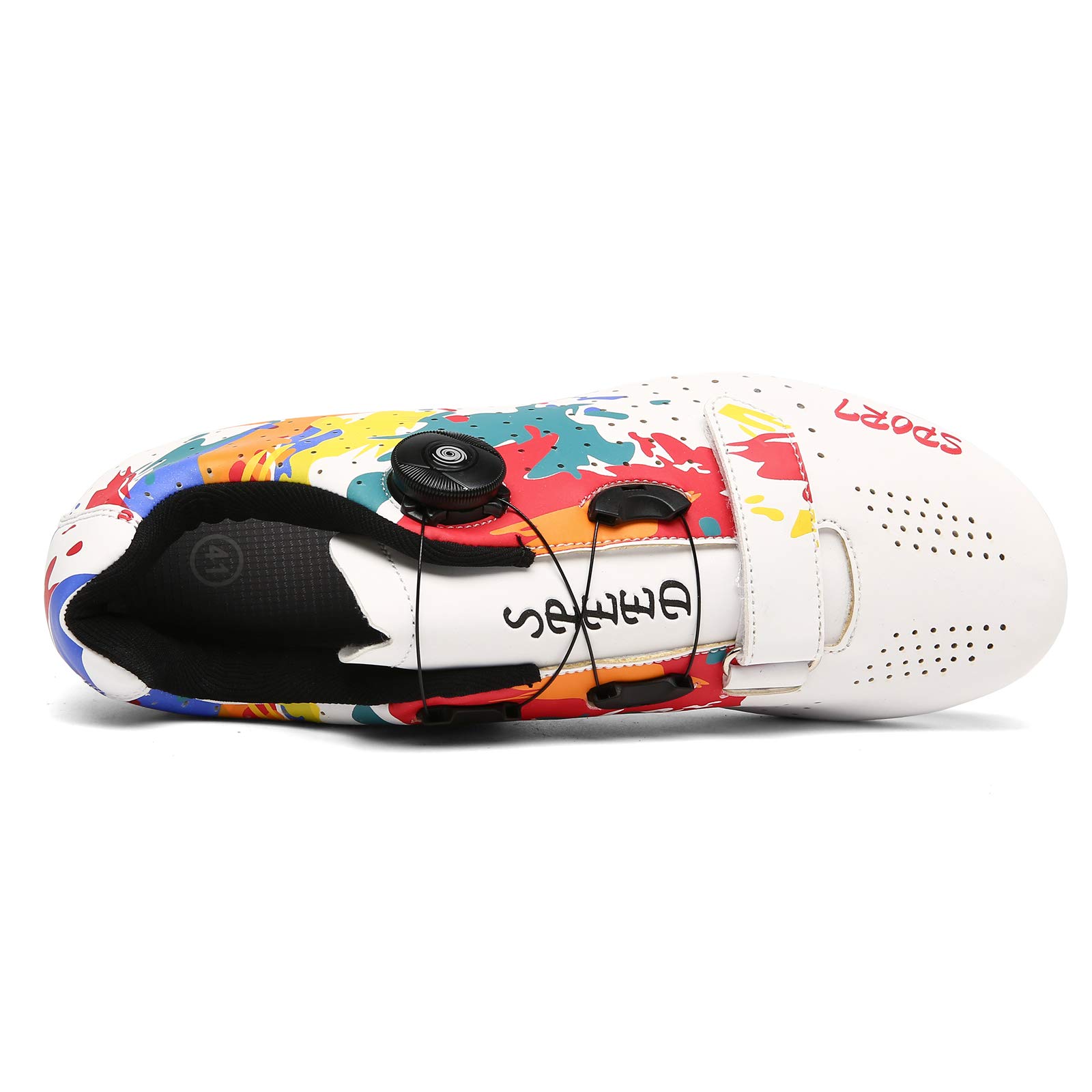 Scarpe da Ciclismo per Uomo Donna Scarpe da Bici da Strada Spin Scarpe da Ciclismo Interno con Tacchetti Compatibile SPD Tacchetti