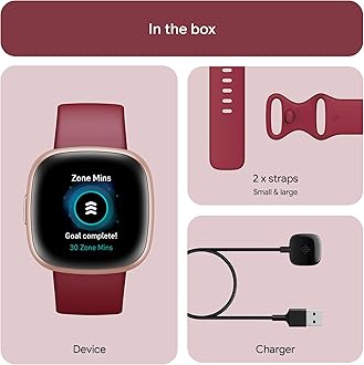 Google Fitbit Versa 4 Fitness Smartwatch with built-in GPS and up to 6 days battery life - compatible with iOS 15 or higher & Android OS 9.0 or higher
