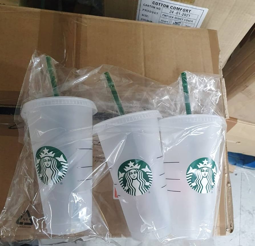 Amazon.co.jp: Starbucks 再利用可能 ハードプラスチック3個
