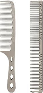 Hair Styling Comb,2PCS Metal Combs For Hair Women,Space Aluminum Stainless Steel Anti-static Sparse Haircut Comb Beauty Tool (Silvery)
