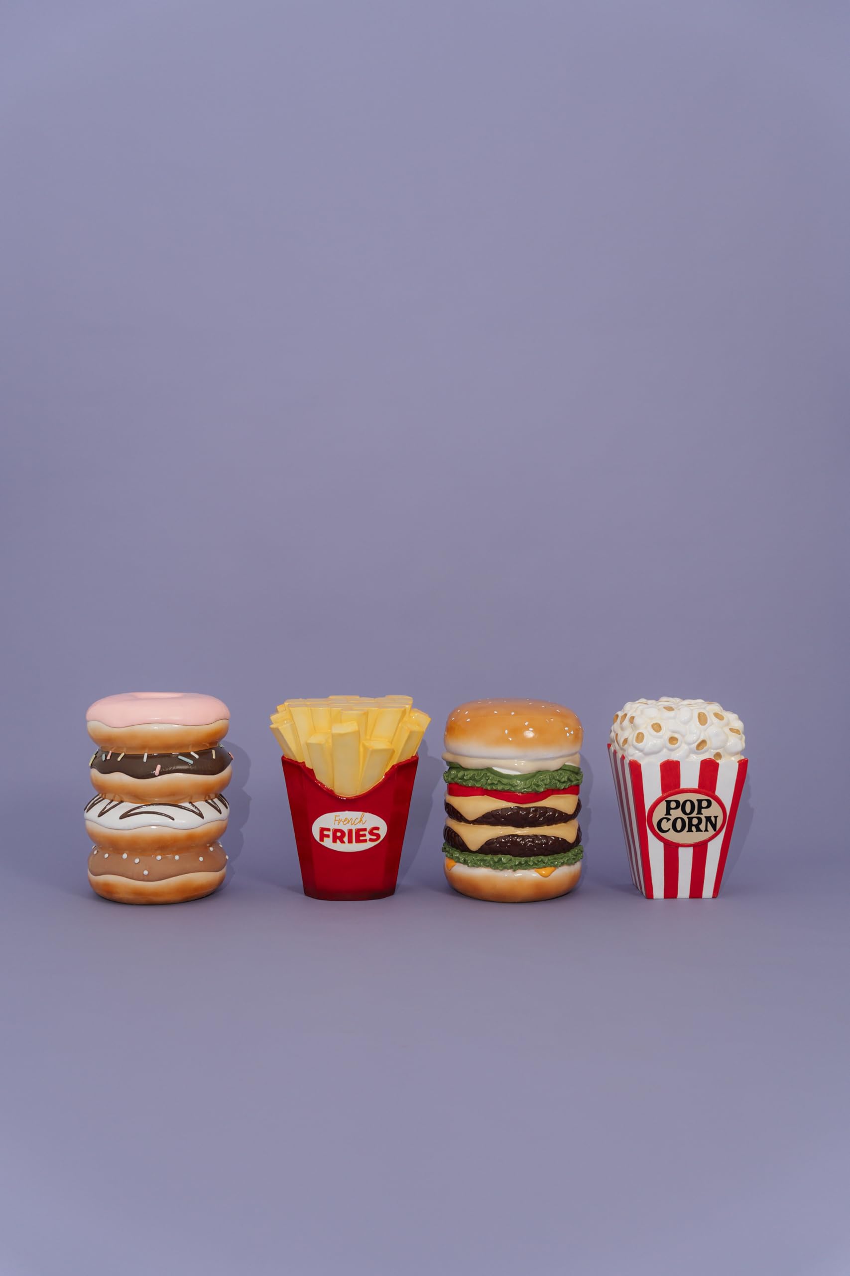 Kare Design Pouf Popcorn, 30x30 cm (H 47 cm), in polyresina dipinta a mano, look giocoso e moderno, soggiorno, cameretta, portata max 110 kg