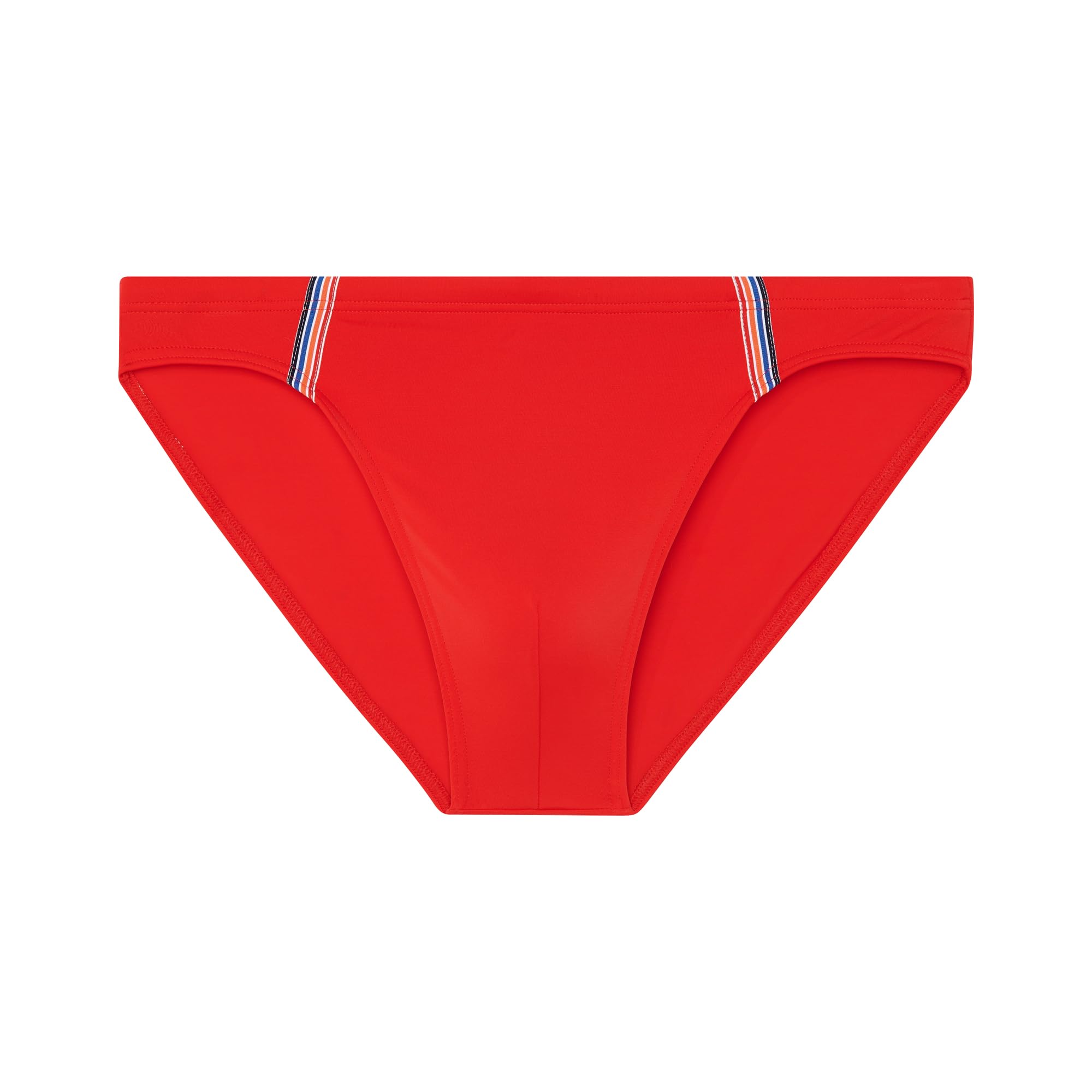 HOM Micro Nautical Cup Swim Brief, Red Striped Ribbon, XL