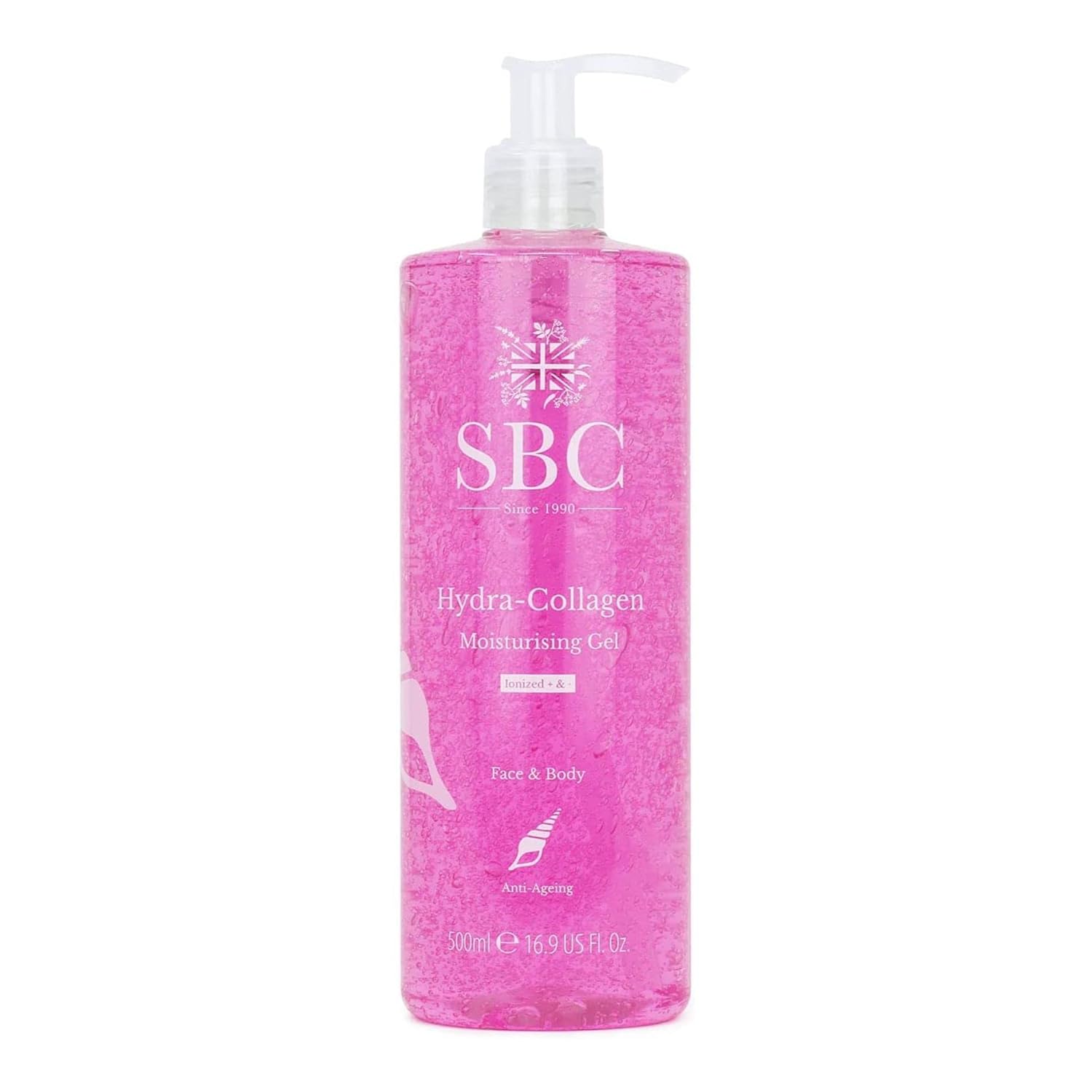 SBC Collagen Gel with pump dispenser, 500ml, face/body moisturiser