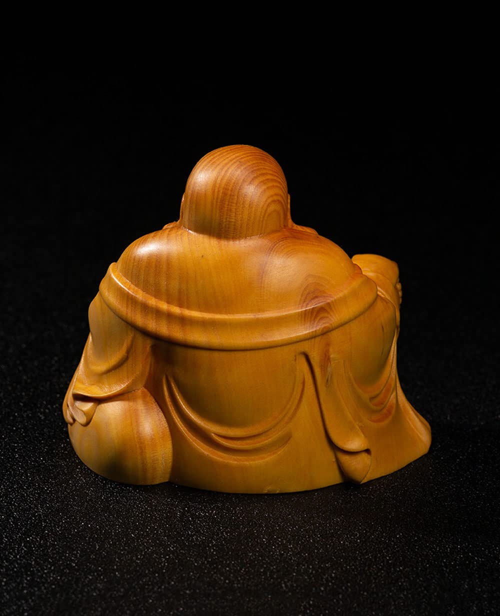 Amazon.co.jp: 仏像 木彫り ミニ 七福神 置物 布袋 高級天然ツゲ