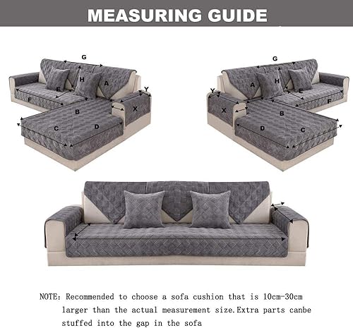 Miniatura 5 de Sala de estar 1234 plazas sofá de algodón funda protectora de sofá, fundas de cojín de sofá acolchadas, funda de sofá, fundas para reposabrazos,