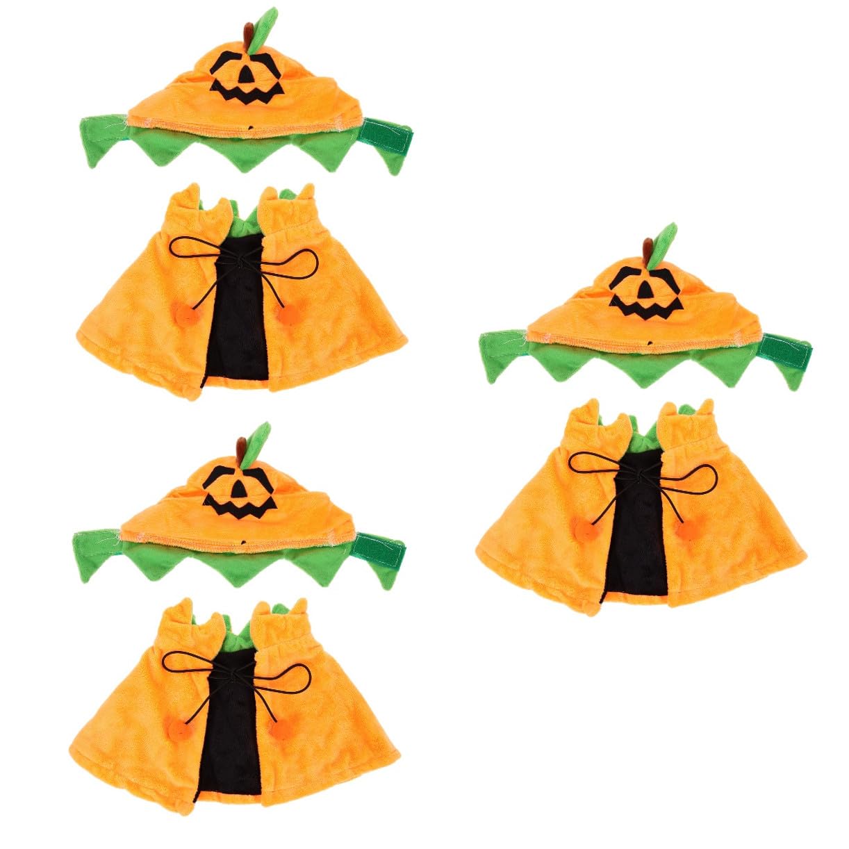 POPETPOP 3 Set Mantello Per Animali Domestici Vestiti Di Zucca Per Cani Costume Da Cane Mantello Per Cappello Da Compagnia Animale Domestico a Doppia Faccia Cappello Per Gatto Peluche