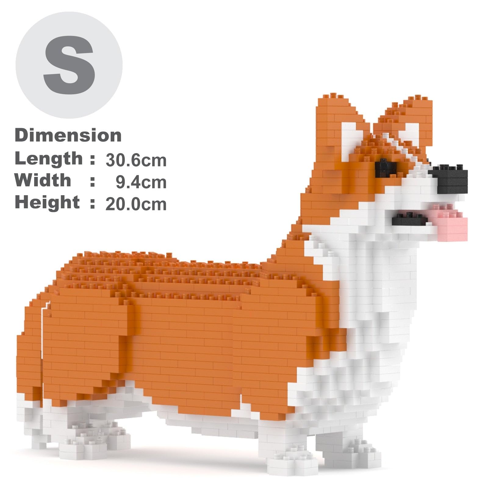 Amazon.com: JEKCA Welsh Corgi 02S-M01B | Dog Plastic Building