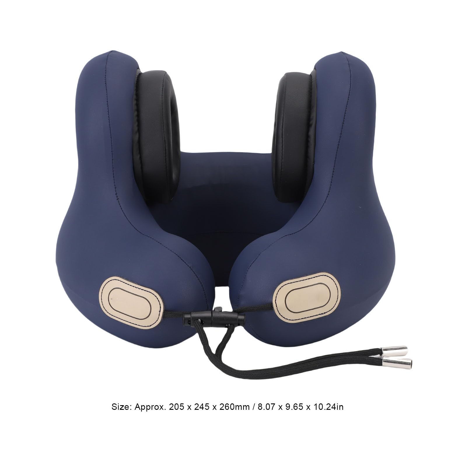 Podróżna poduszka pod kark z ergonomicznym wsparciem 360 stopni i redukcją hałasu, 205x245x260mm, do biura, domu, samolotu, pociągu i samochodu, wykonana z poliestru