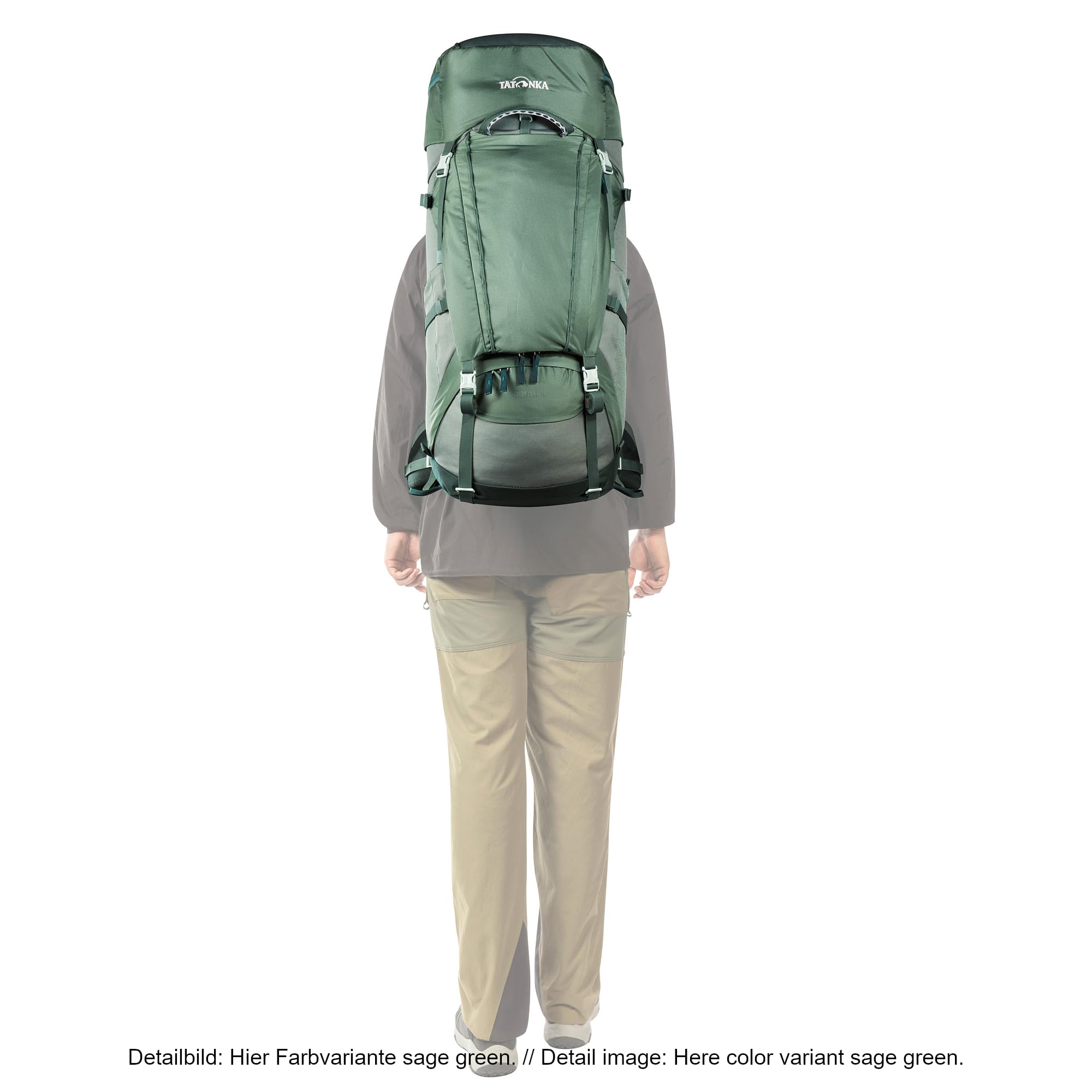 Tatonka Yukon 50+10 - Trekkingrucksack mit Frontzugriff, verstellbarem Rückensystem, extra Bodenfach, Regenhülle und 60 Liter Volumen