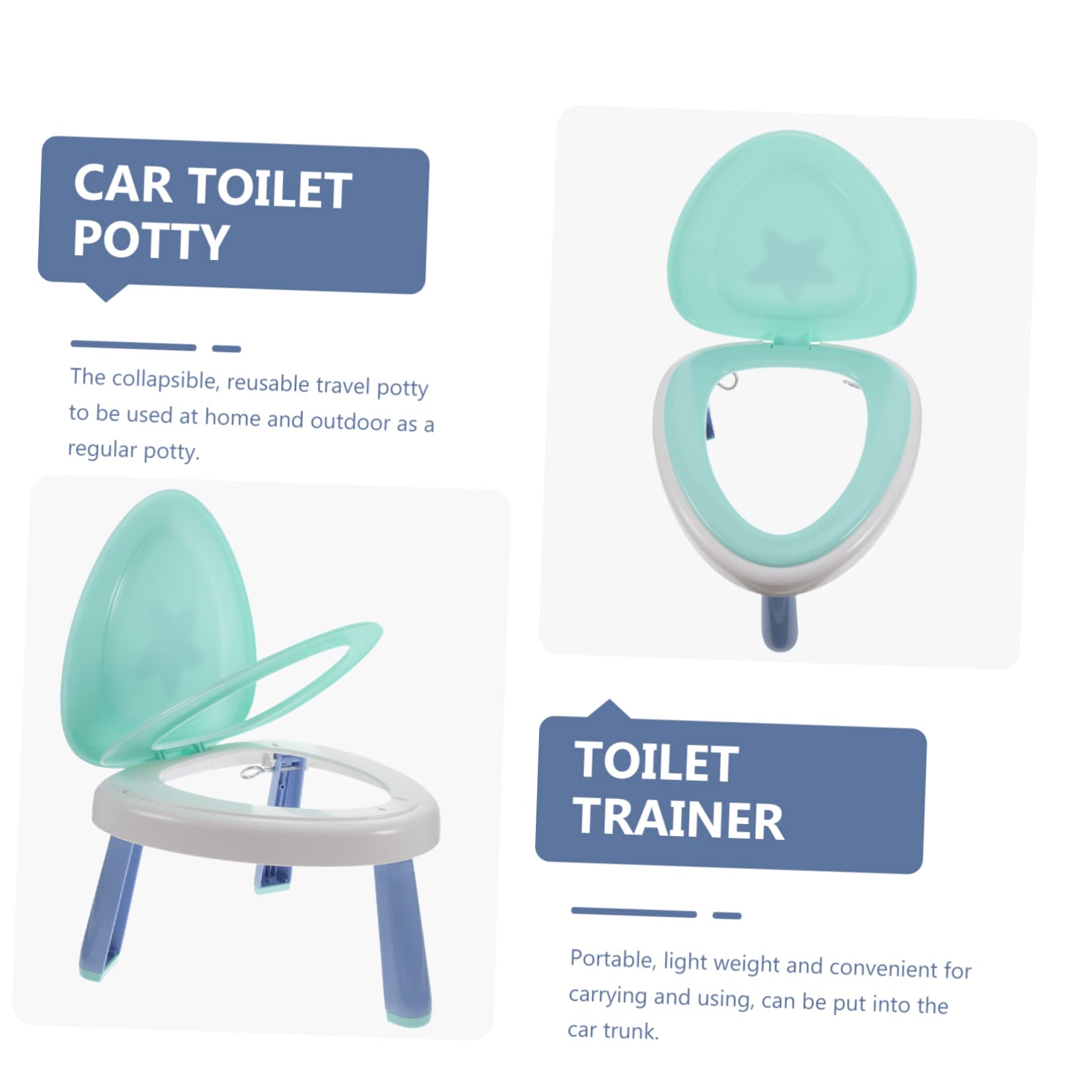 ERINGOGO Faltbare Tragbare Töpfchen für Kleinkinder Reise Toilettenstuhl für Jungen Leichter und Kompakter Toilettensitz für Unterwegs für Ausflüge und Zuhause Sicheres Material Geruch