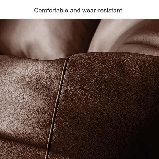 Image of Cover 4XL Without Beans with Footrest and Cushion Lounge Chair Luxury Bean Bag Cover with Footrest Without Beans (Brown)