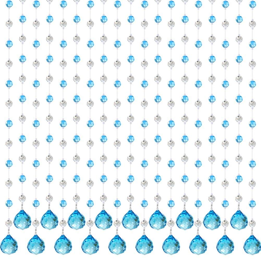 Rideau de perles cristal pour entrée accueillante et salon en été