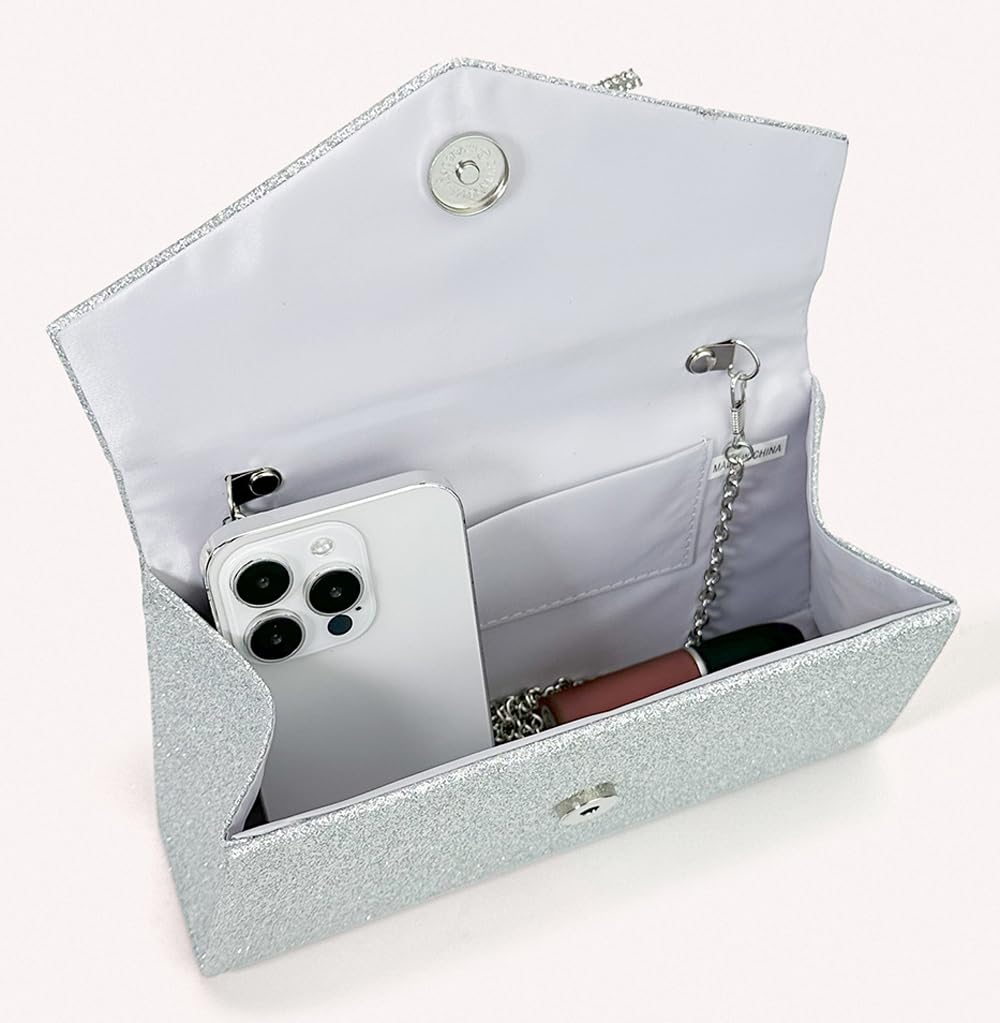 Trisapu Womens Evening Bag Sparkly Bow Clutch Purse Wedding Party Purses Glitter Rhinestone Cocktail Prom Handbags