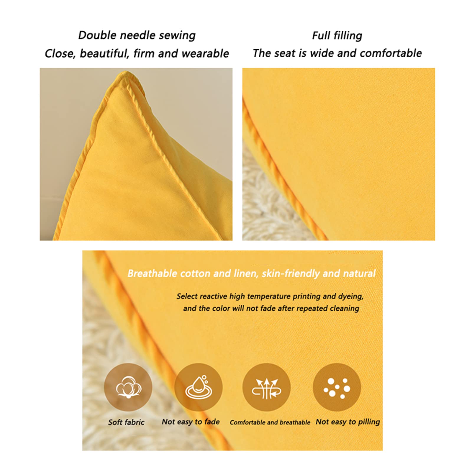 Pouf a Sacco Puff Poltrona (Senza Imbottitura) Perfetta per Leggere, Guardare Film, Giocare ai Videogiochi o Passare Il Tempo Fodera,off White