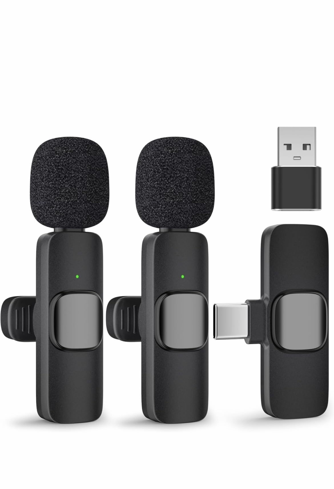 Microphone cravate sans fil pour kit de vlogging, podcast de studio portable et USB-C - 8
