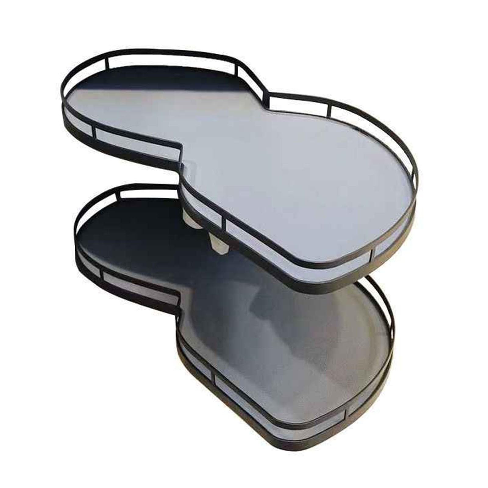 Organisateur De Plateau Pivotant D'angle Mort, Étagère À 2 Niveaux