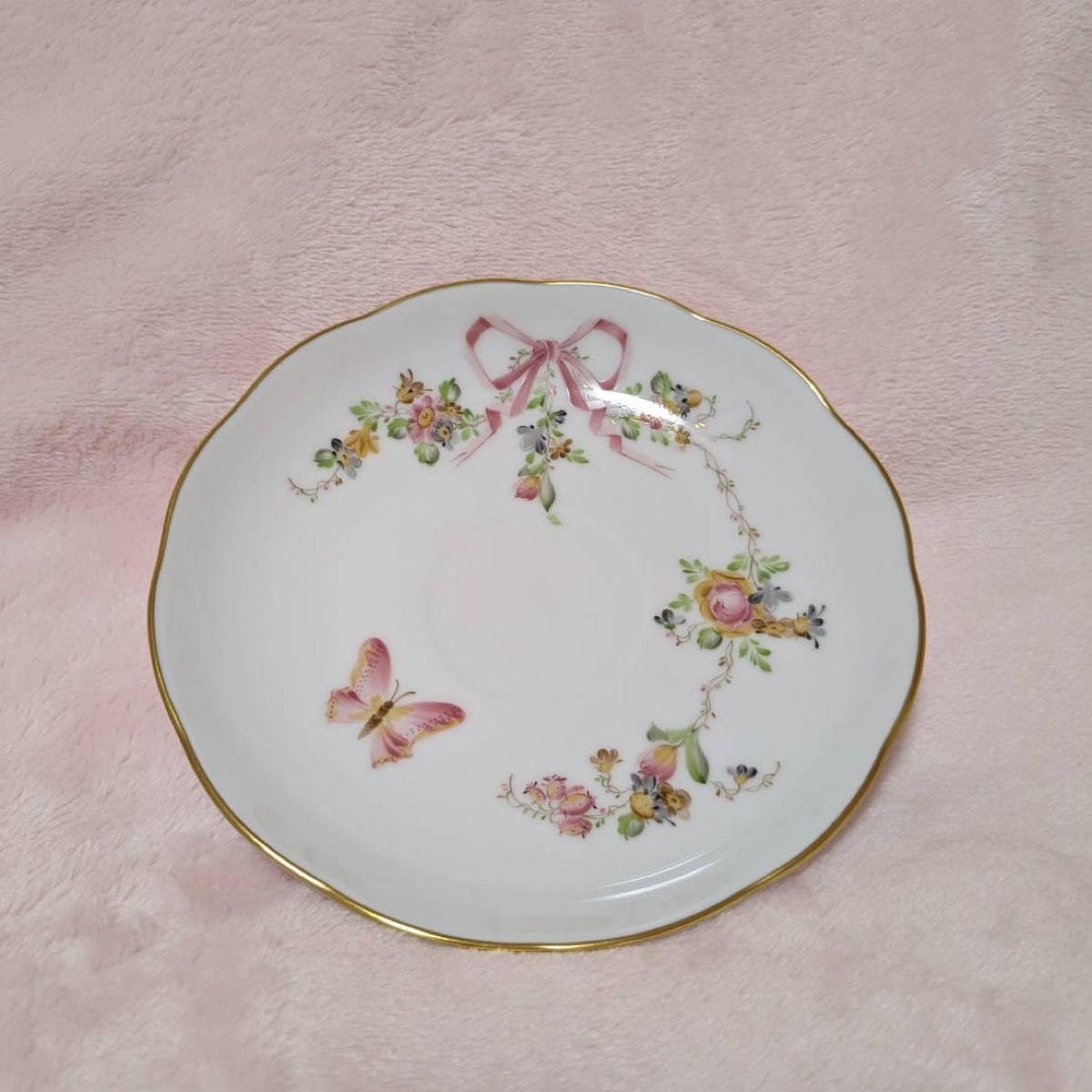 ヘレンド エデン カップ＆ソーサー ピンク ローズドラジェ EDEN