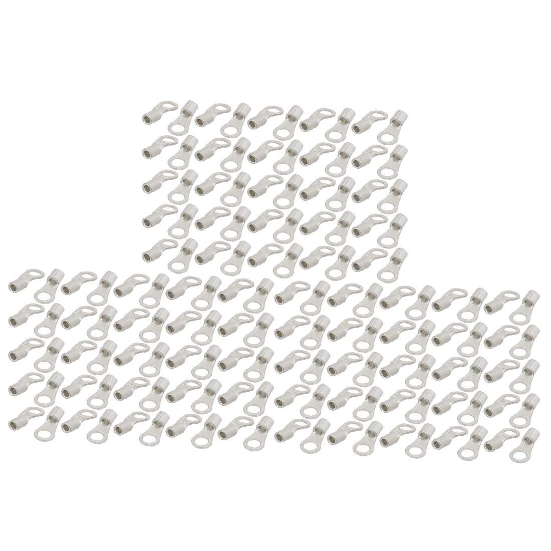 New Lon0167 150Pcs AWG14-12 Destacados forma redonda RNB3.5-5 eficacia confiable Conector de terminal de crimpado de alambre de pala no aislado(id:0ad 84 27 f38)