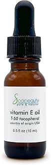 Soapeauty TOCOPHEROL T-50 Vitamin E Oil | 100% Pure and Natural | Skin, Face, Body, Nails, Scars, Dark Spots, Anti-aging, Repair | Multi-Purpose Moisturizer 0.5 fl oz