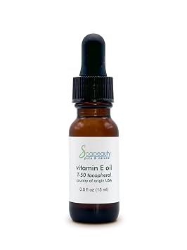 Soapeauty TOCOPHEROL T-50 Vitamin E Oil | 100% Pure and Natural | Skin, Face, Body, Nails, Scars, Dark Spots, Anti-aging, Repair | Multi-Purpose Moisturizer 0.5 fl oz