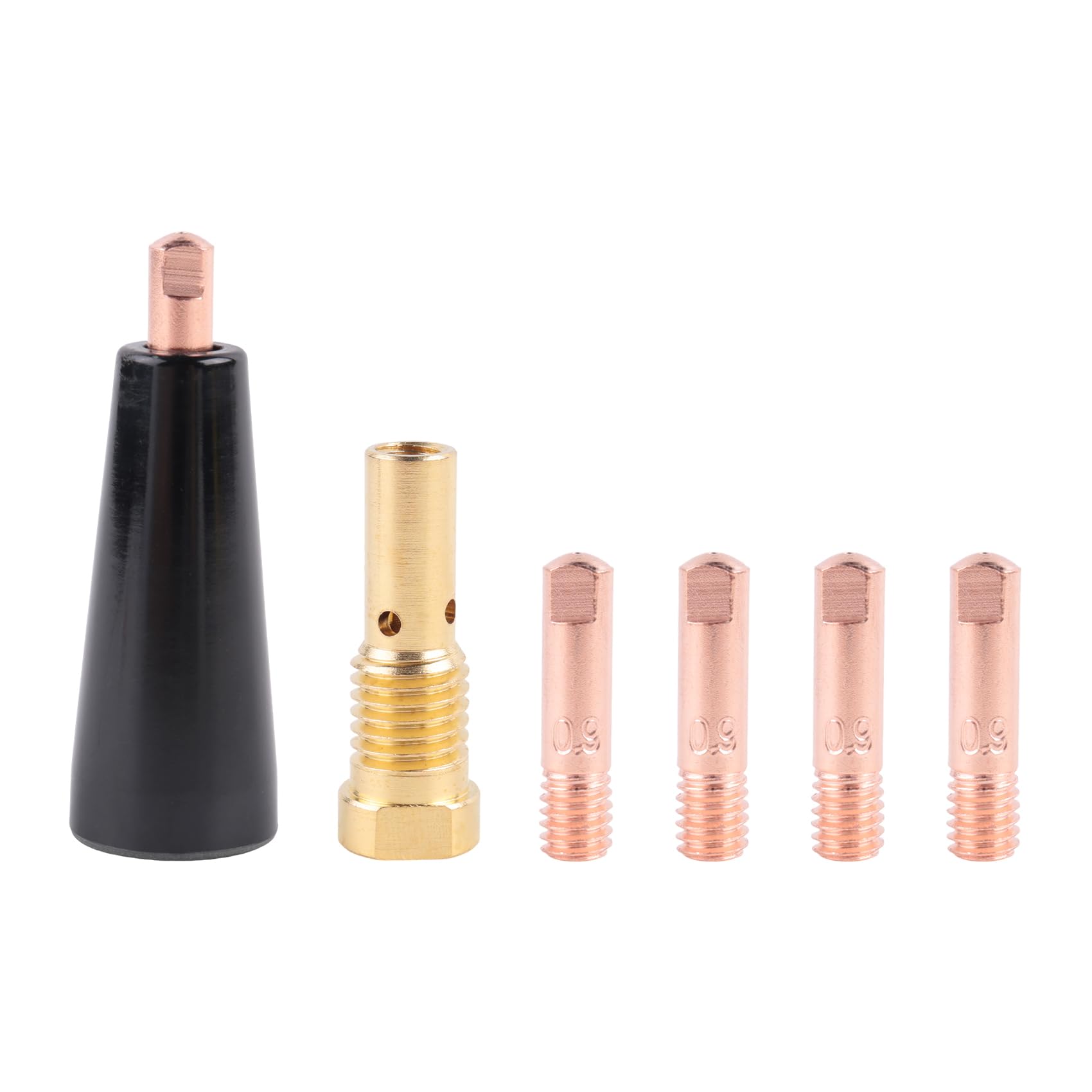 Littimoon 7Pcs/Set Gasless Nozzle Tips for FC90 Flux-Cored Wire Feed FC90 MIG Welder Welding Tools