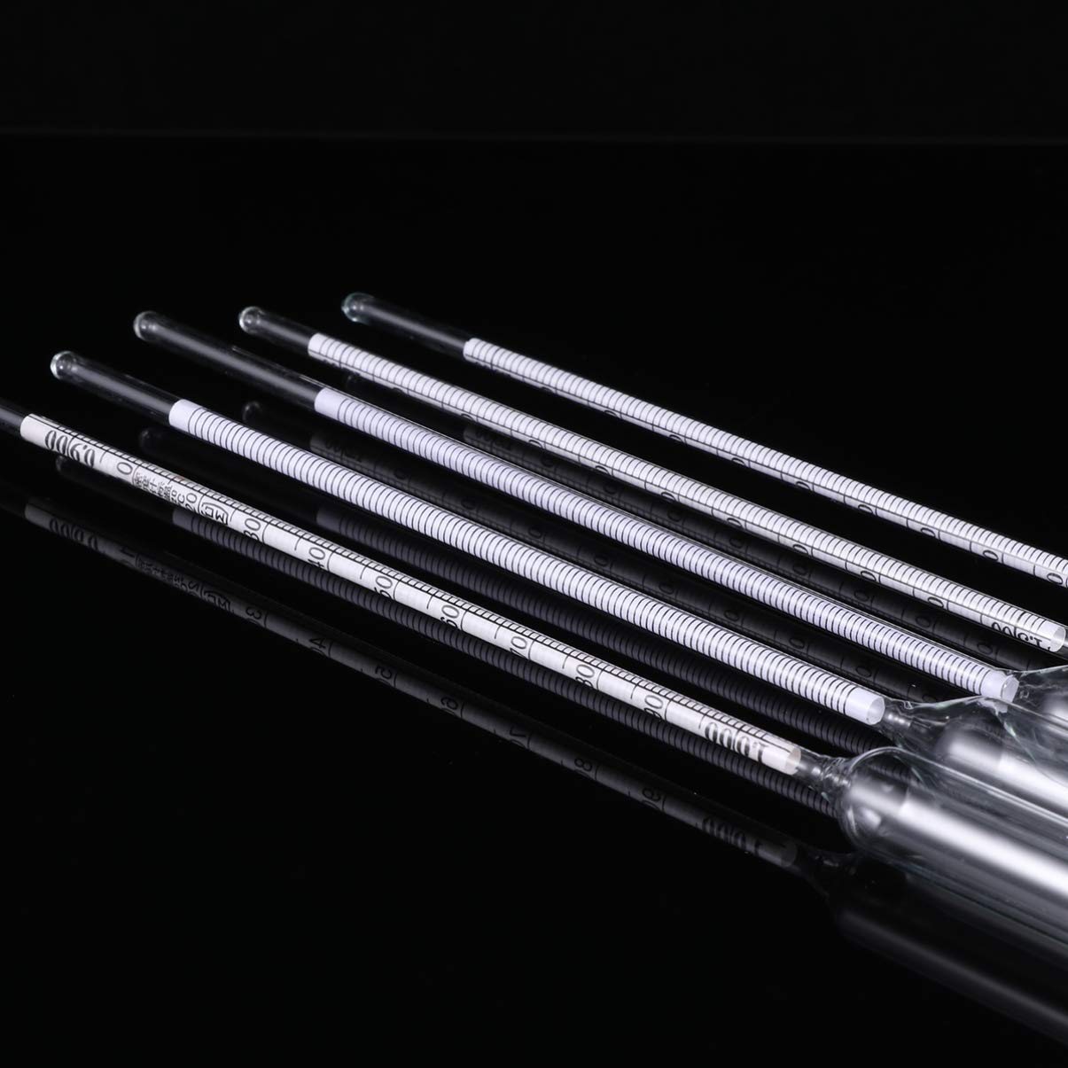 Hemobllo 5Pcs Glass Alcoholmeter Glass Hydrometer Aquarium Glass Float