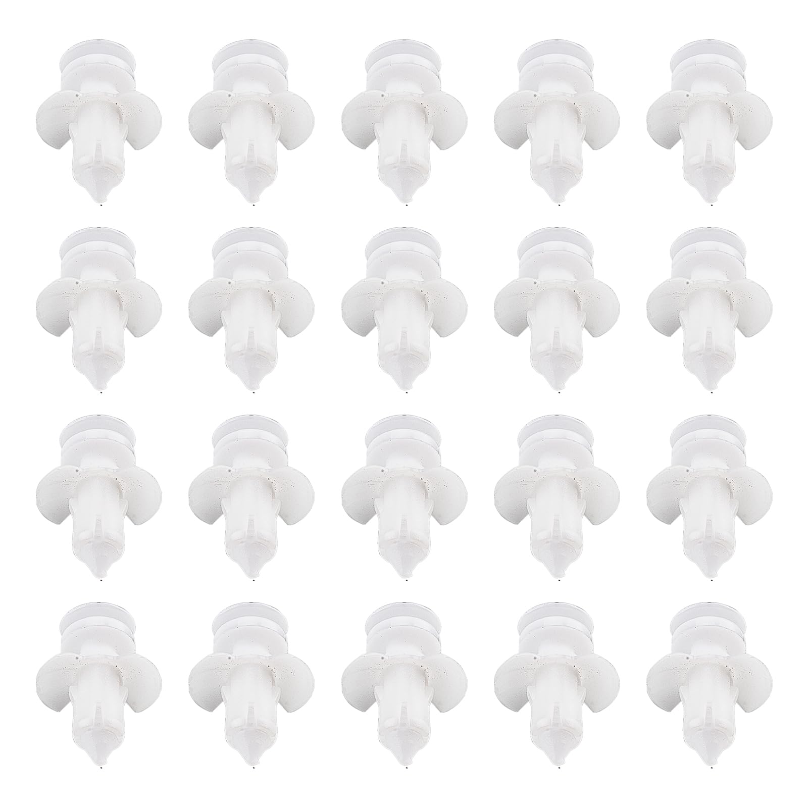 50-Pack Door Trim Panel Clips - White Push Type Retainer, Fits Ford/Lincoln (W704958-S300)