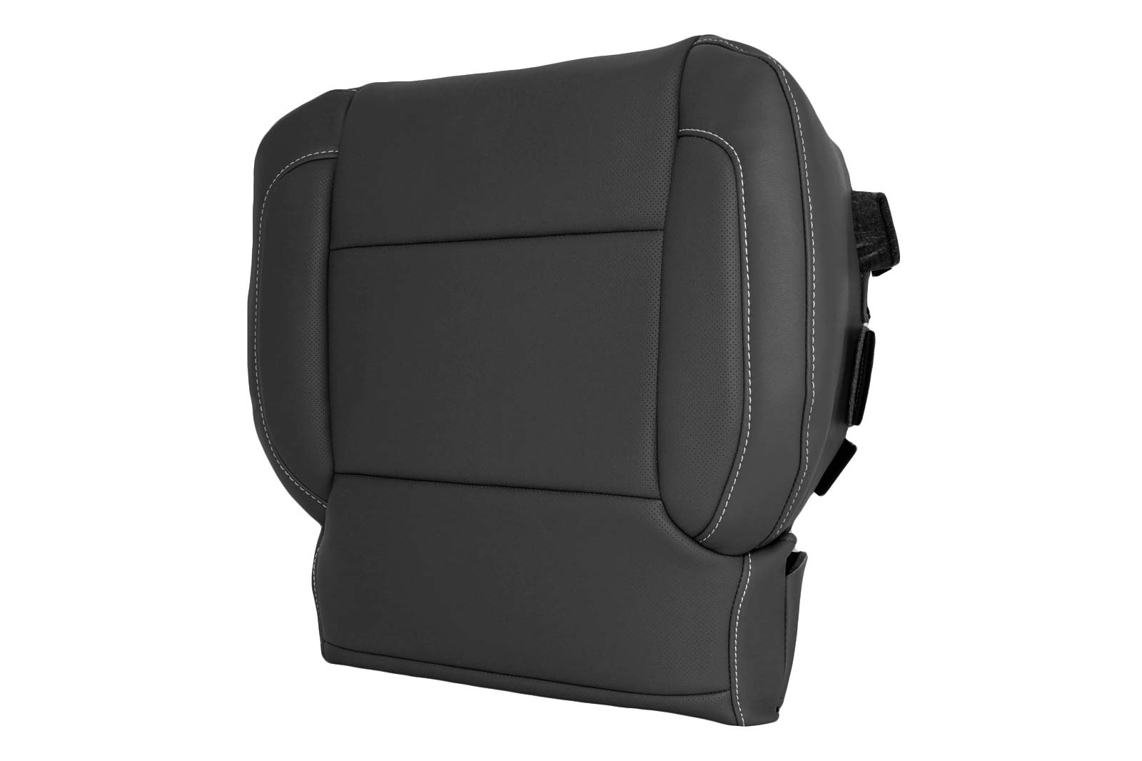 Richmond Auto Upholstery - Driver Side Bottom Replacement Seat Cover Perforated (Compatible with 2015-2018 Chevy Silverado 1500, 2500, 3500 & 2015-2018 GMC Sierra 1500, 2500, 3500) (Jet Black)