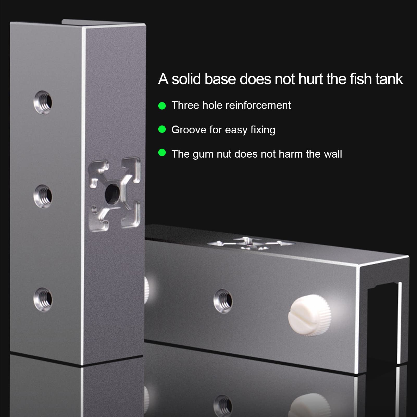 4 Supporti In Acciaio Inox Per Luce LED Acquario - Staffe Per Vasche Alte - Foto 2