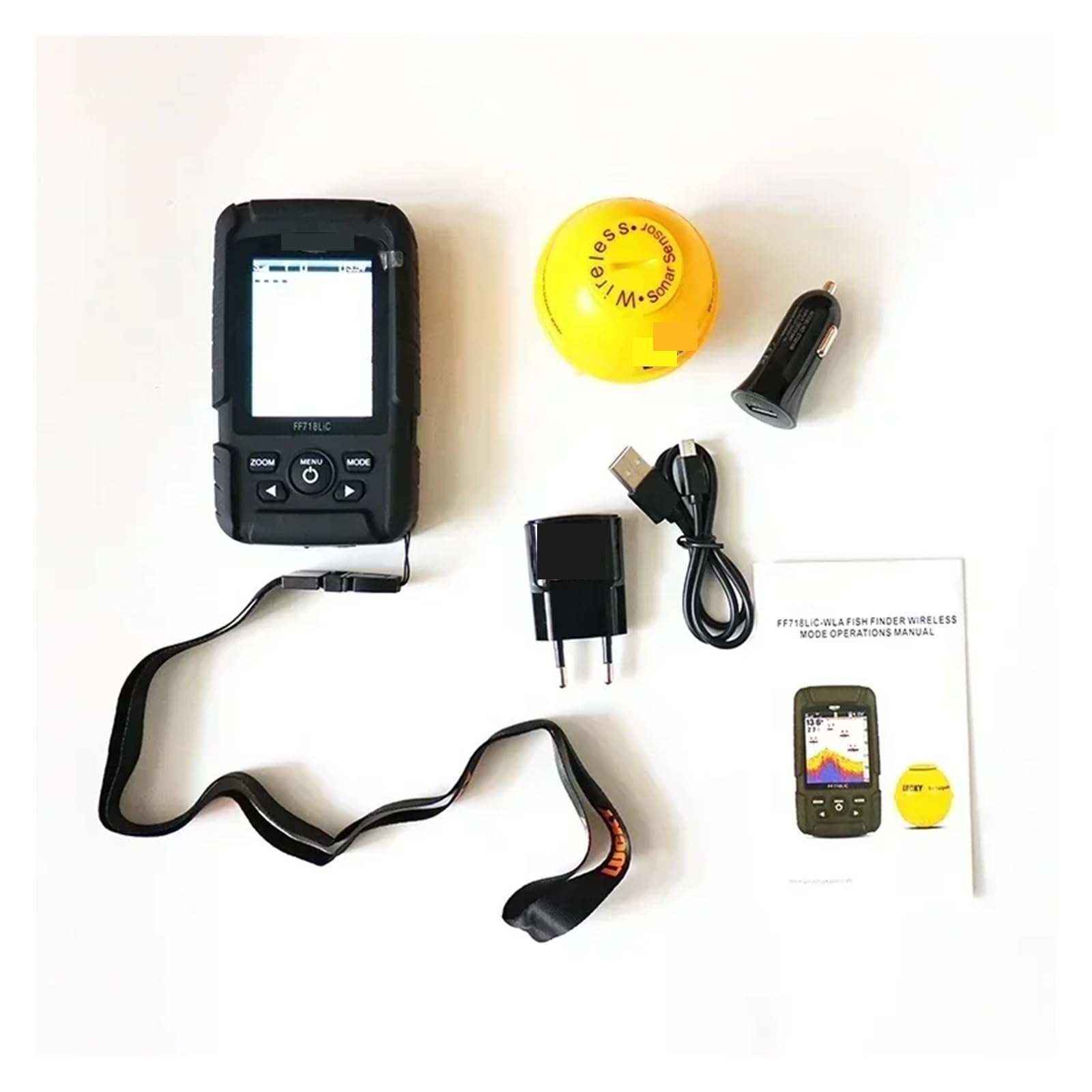 Fishfinder Portatile, ecoscandaglio Portatile for la Pesca, ecoscandaglio for la Pesca con trasduttore Sonar
