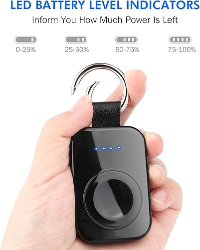 Miniatura 14 de i.VALUX Cargador inalámbrico portátil compatible con Apple Watch Series 11/10/9/8/UItra/7/6/5/4/3/2/SE, cargador magnético compacto para iWatch