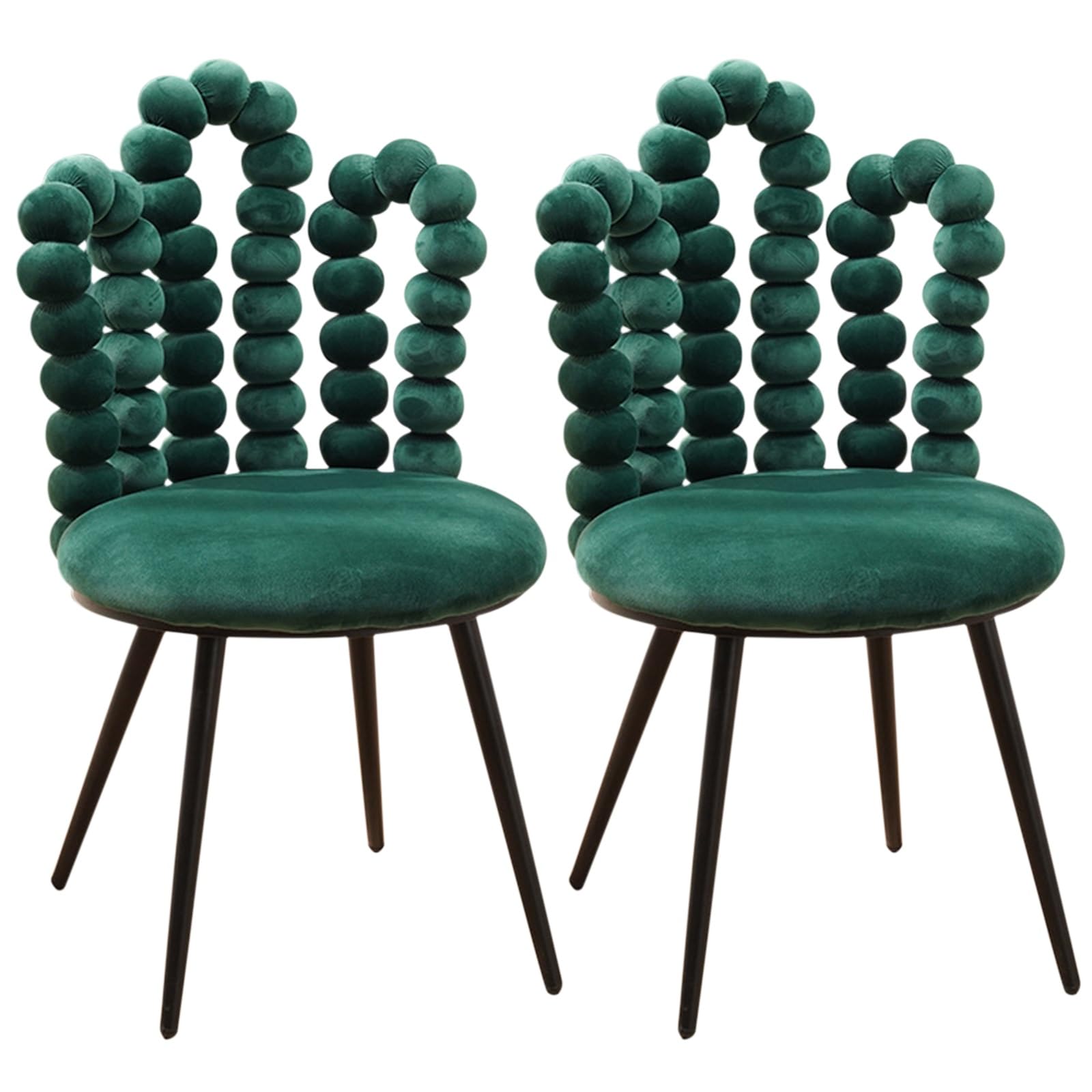 Fauteuil en velours de 2 vert de haute qualité esthétique