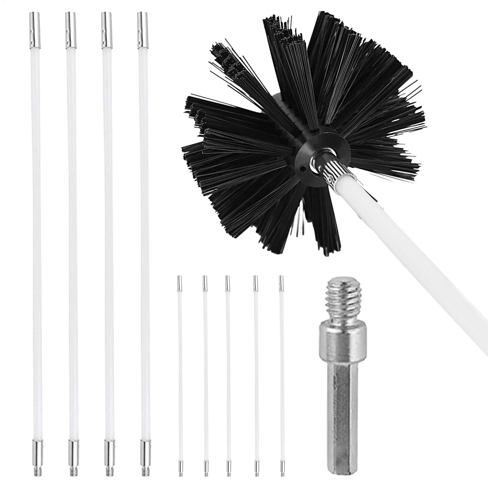 Kit de nettoyage pour cheminée et sèche-linge à tiges flexibles