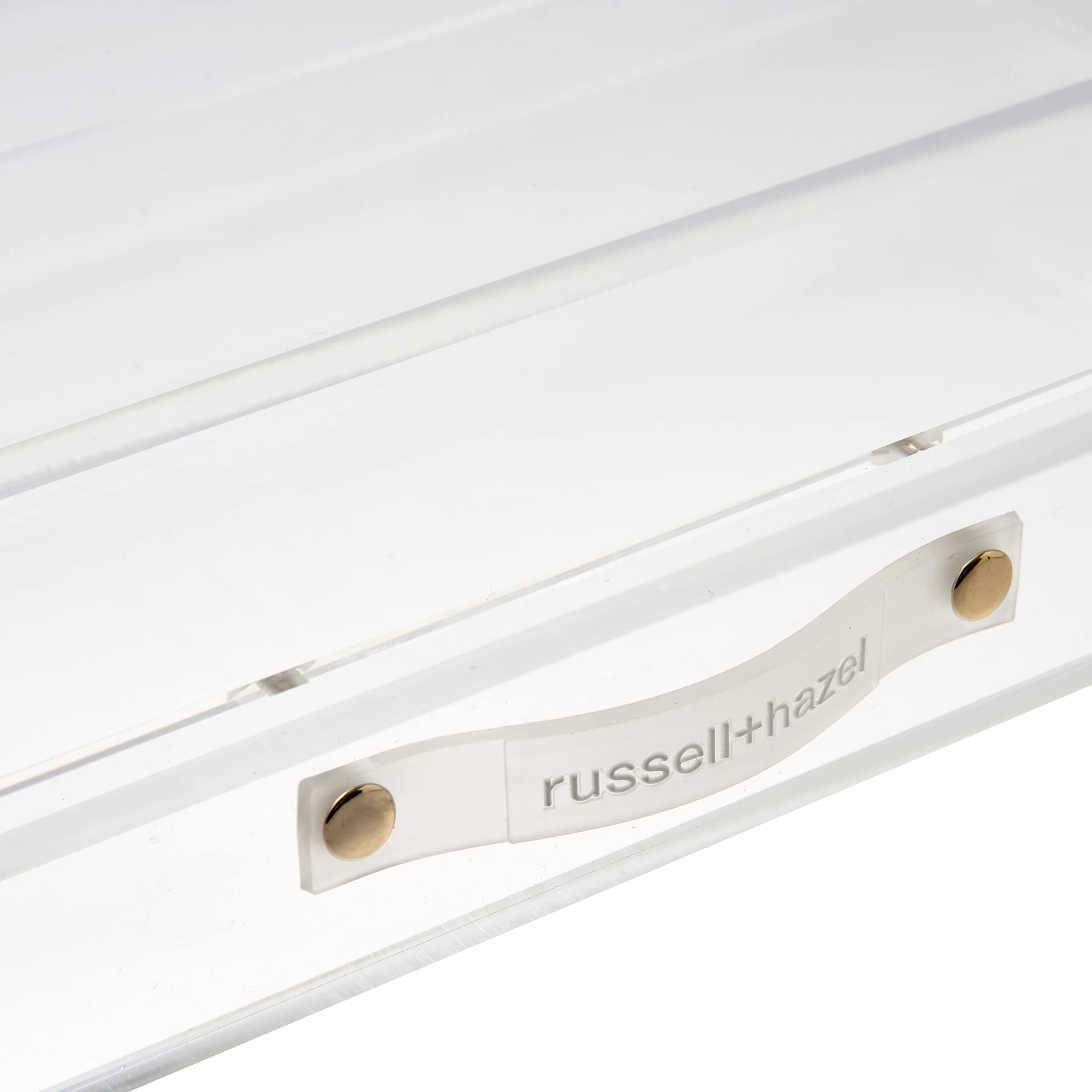 Russell+Hazel Organizer per cassetti in acrilico, forniture per ufficio, trasparente, con manico, 11,4 x 30,5 x 5,7 cm
