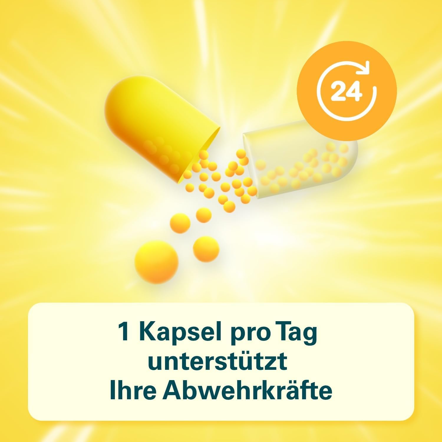 Cetebe Abwehr plus - Nahrungsergänzungsmittel zur dreifachen Unterstützung der Abwehrkräfte mit ZEITPERLEN - Vitamin C, Vitamin D und Zink - 1 x 120 Kapseln