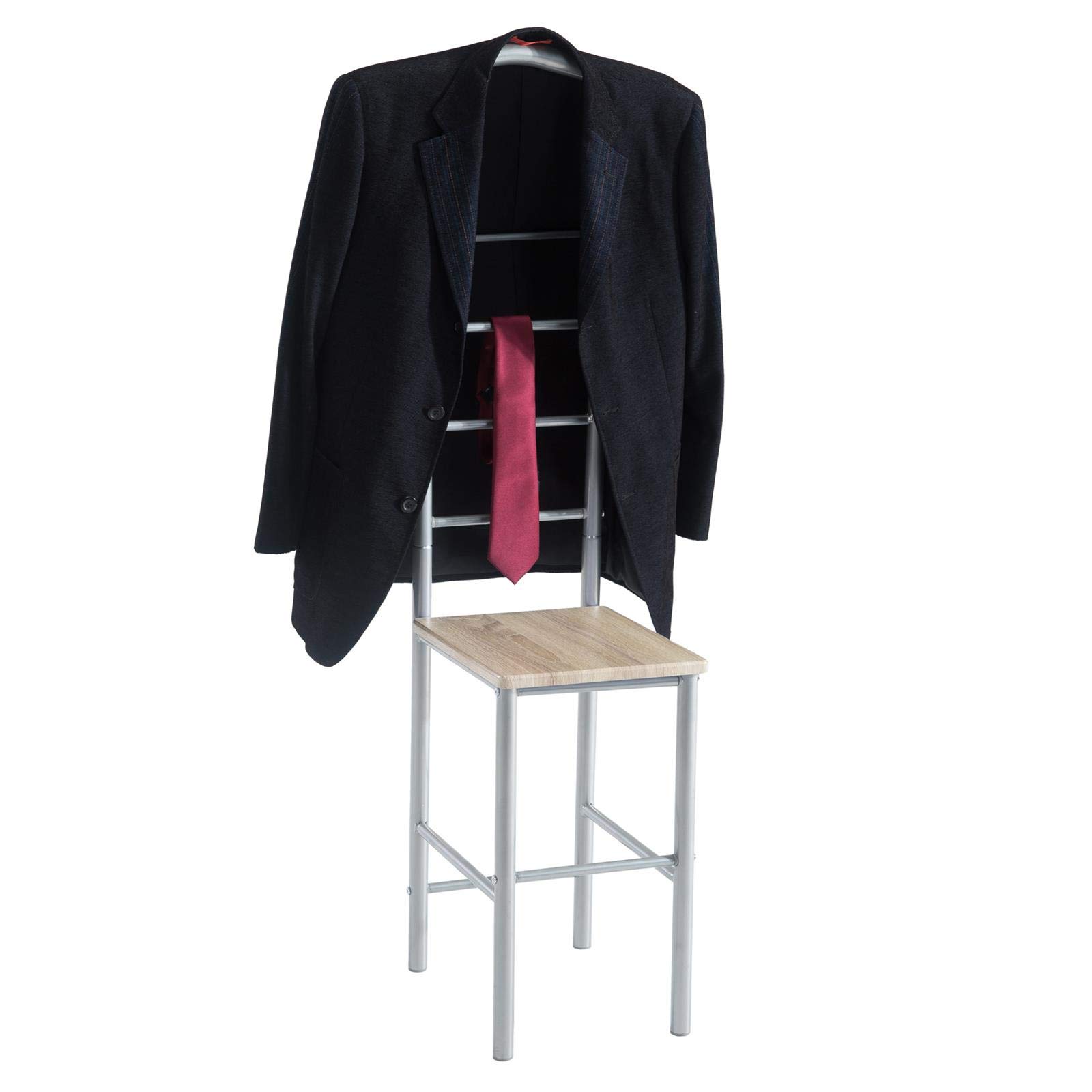 IDIMEX Herrendiener Stummer Diener Kleiderständer JIVO, in Sonoma Eiche,121 cm, Garderobe mit Hosenbügel