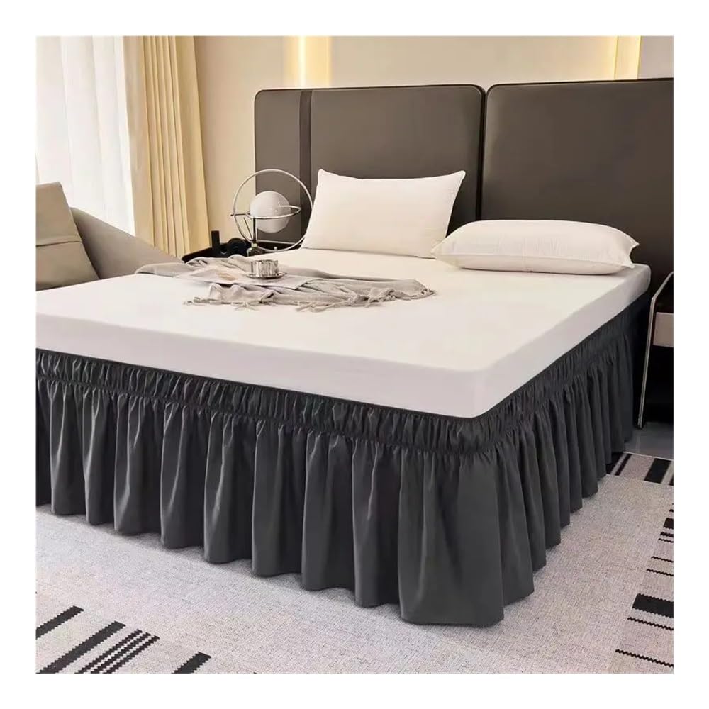 EasyCosy – Mantovana Giroletto Letto Matrimoniale 180x200 cm – Modello ATENEA con Volant Lungo +32 cm – Coprirete e Rivestimento per Letto Contenitore – Colore Grezzo