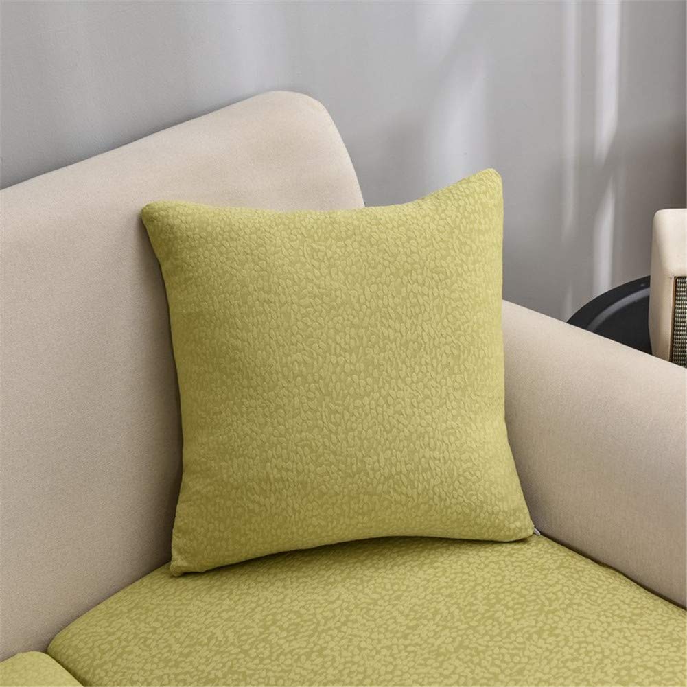 Sofa Seat Cushion Covers Waterproof, Sofa Cushion Slipcovers Replacement, Couch Cushion Covers Thick Stretch for Individual Cushions (Light green,Zip-Pillowcase)