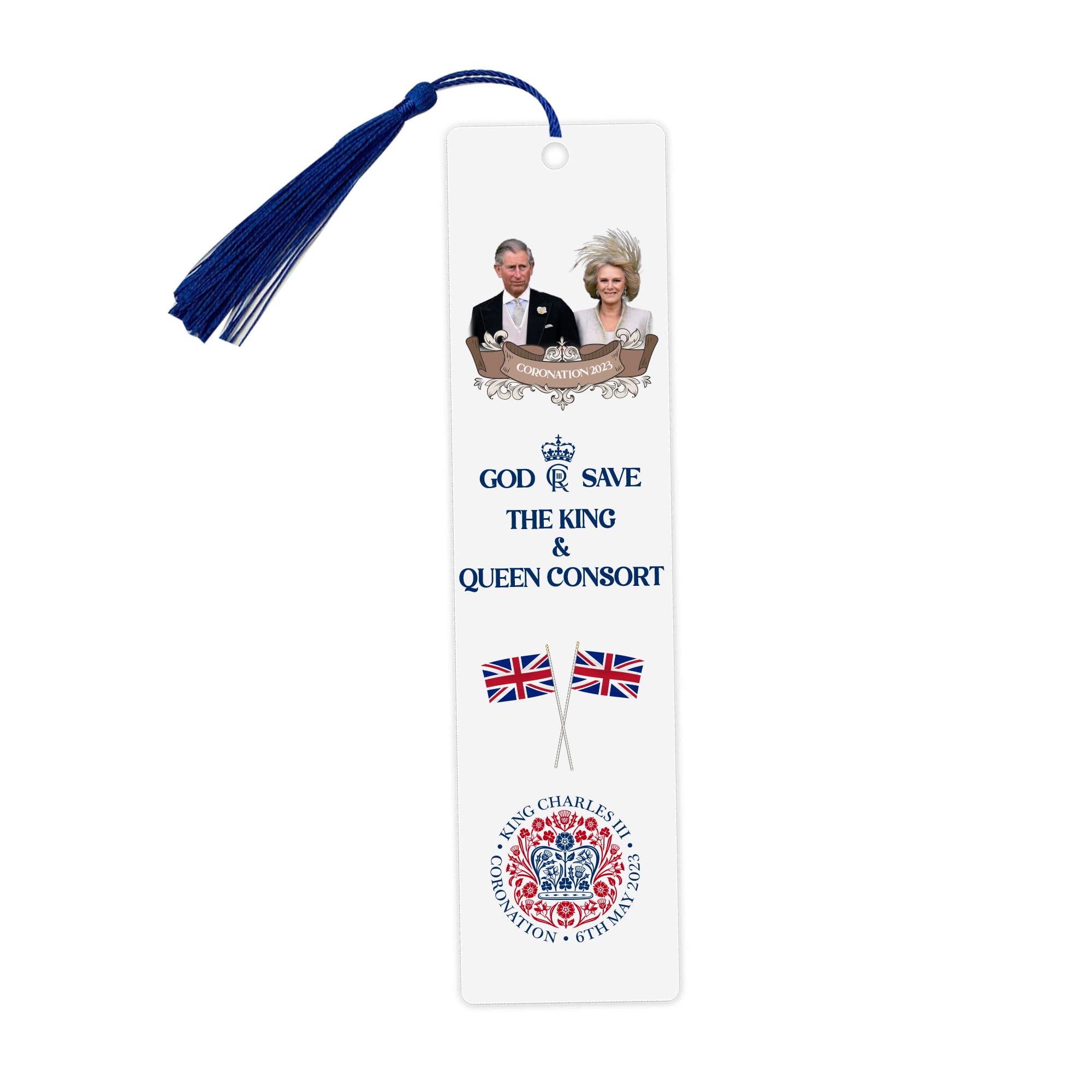 The King's Coronation Bookmark | God Save the King and Queen Consort | Official Emblem Bookmark | Union Jack Keepsake | Celebration Souvenir