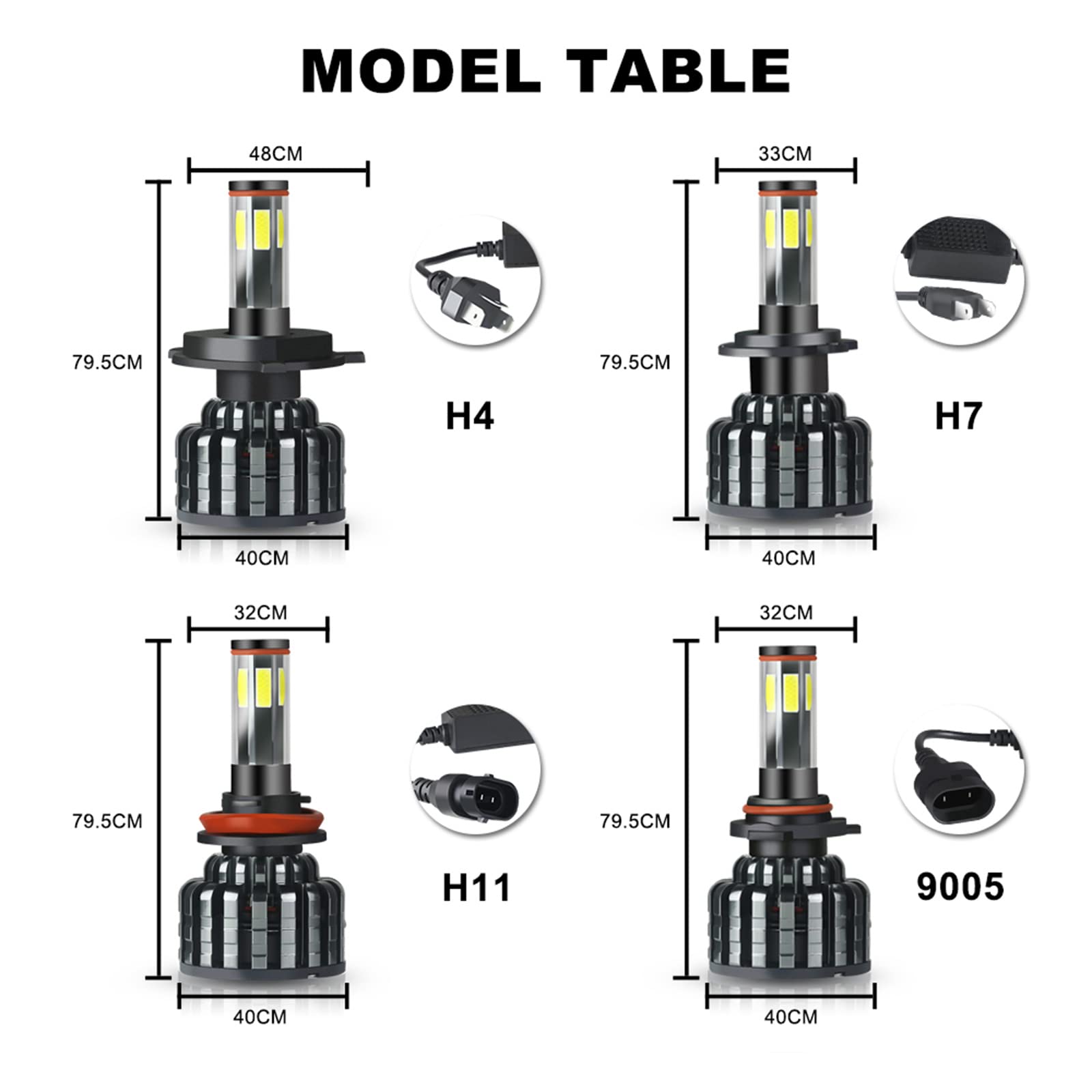 Bombillas LED Para Faros Delanteros, 2X 60W 6000K 3000K LED LED De Doble Color Blanco Amarillo Kit De Conversión De Luz De Cruce/Luz Antiniebla IP68 A Prueba De Agua, Paquete De 2,H1