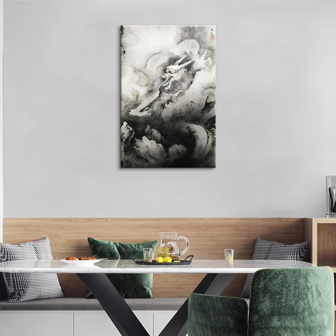 Amazon.co.jp: アートパネル 横山大観 (龍興而致雲) インテリア 絵画