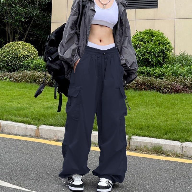 Cargo Pants Women Baggy Parachute Pants Woman Mutil Pockets Loose Fit Y2K Casual Pants for Women - Image 2